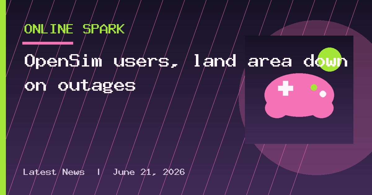 OpenSim users, land area down on outages