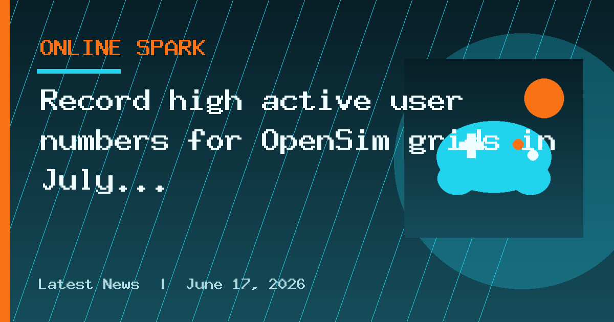 Record high active user numbers for OpenSim grids in July
