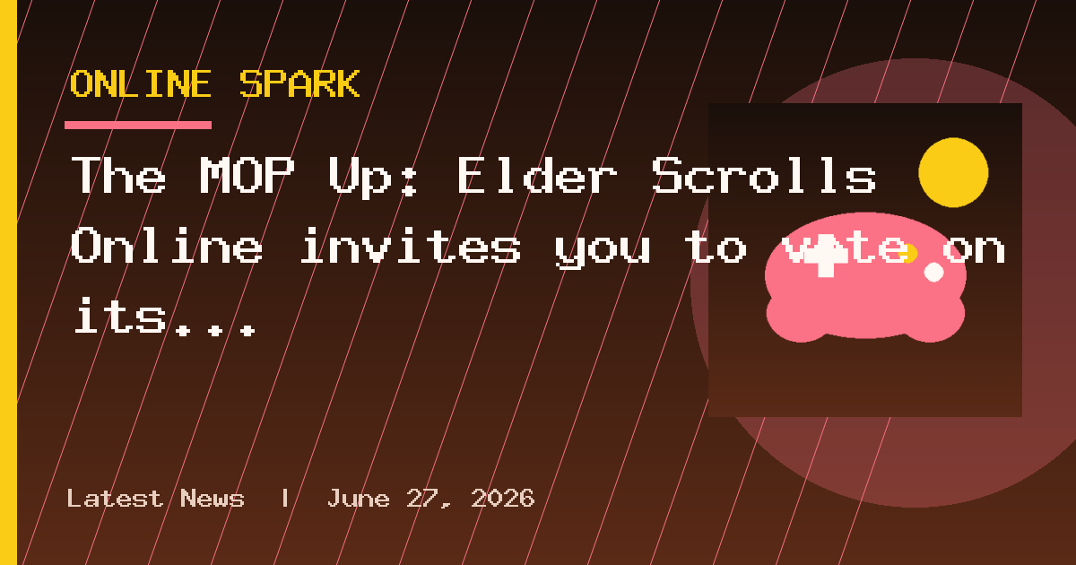 The MOP Up: Elder Scrolls Online invites you to vote on its features